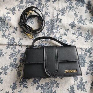 Jacquemus Black Polished Leather Shoulder Bag